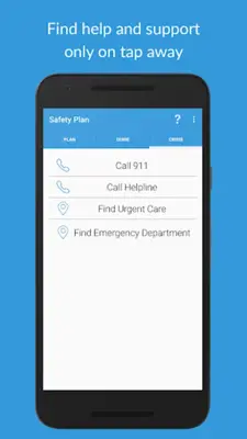 Suicide Safety Plan android App screenshot 0